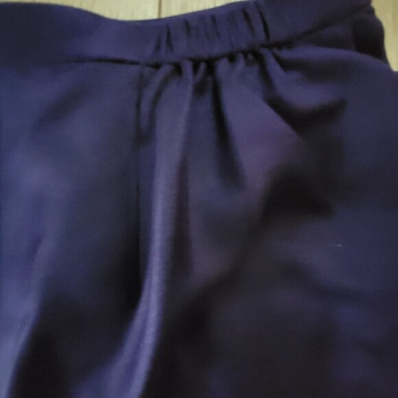 Eileen Fisher Womens Silk Wool Blend Pants M Purple Workwear Lightweight - Picture 4 of 16